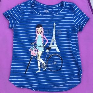 3 shirt 1 Oshkosh b’gosh, 2 justice shirts.